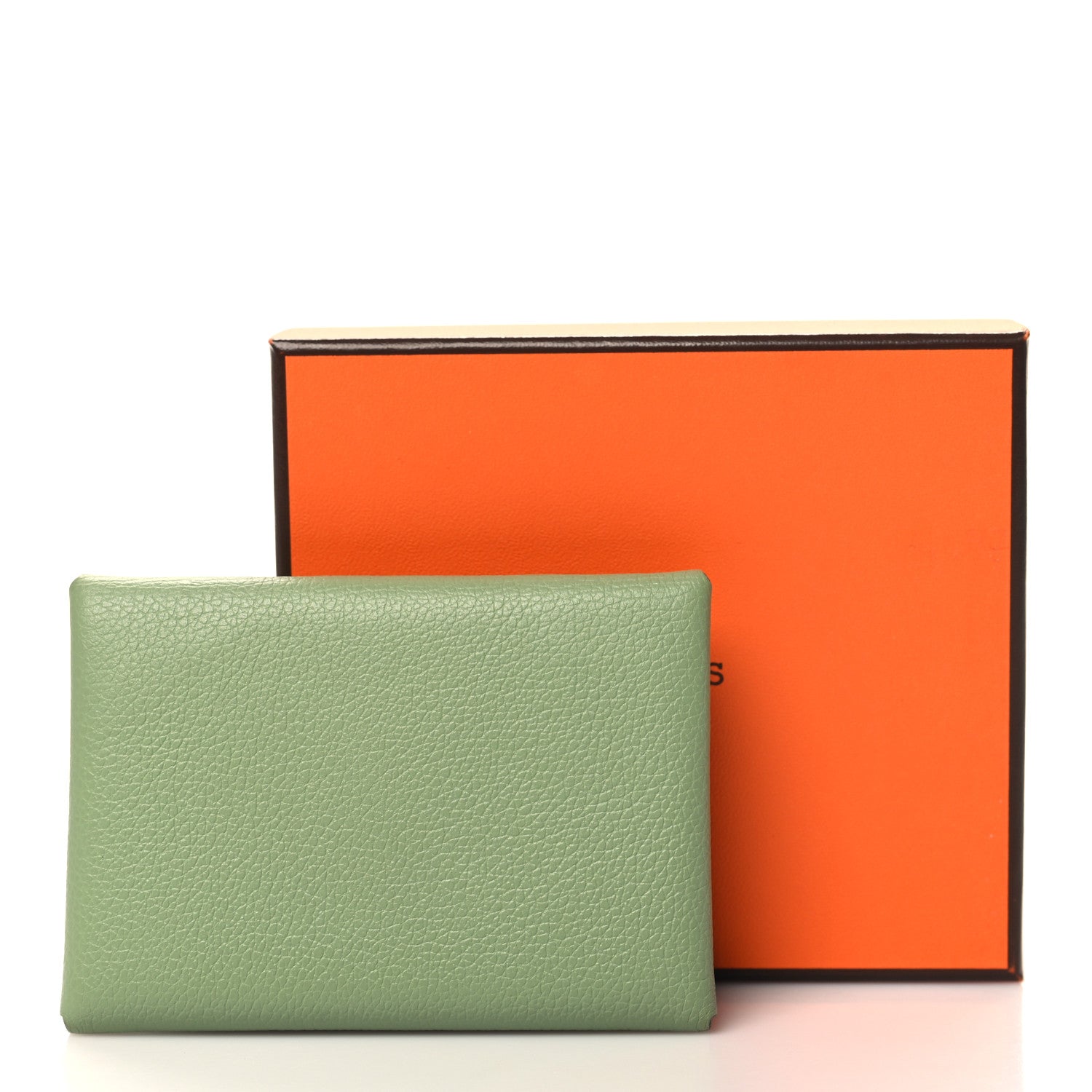 Hermes Evercolor Calvi Duo Card Case Vert Criquet 9 of 9