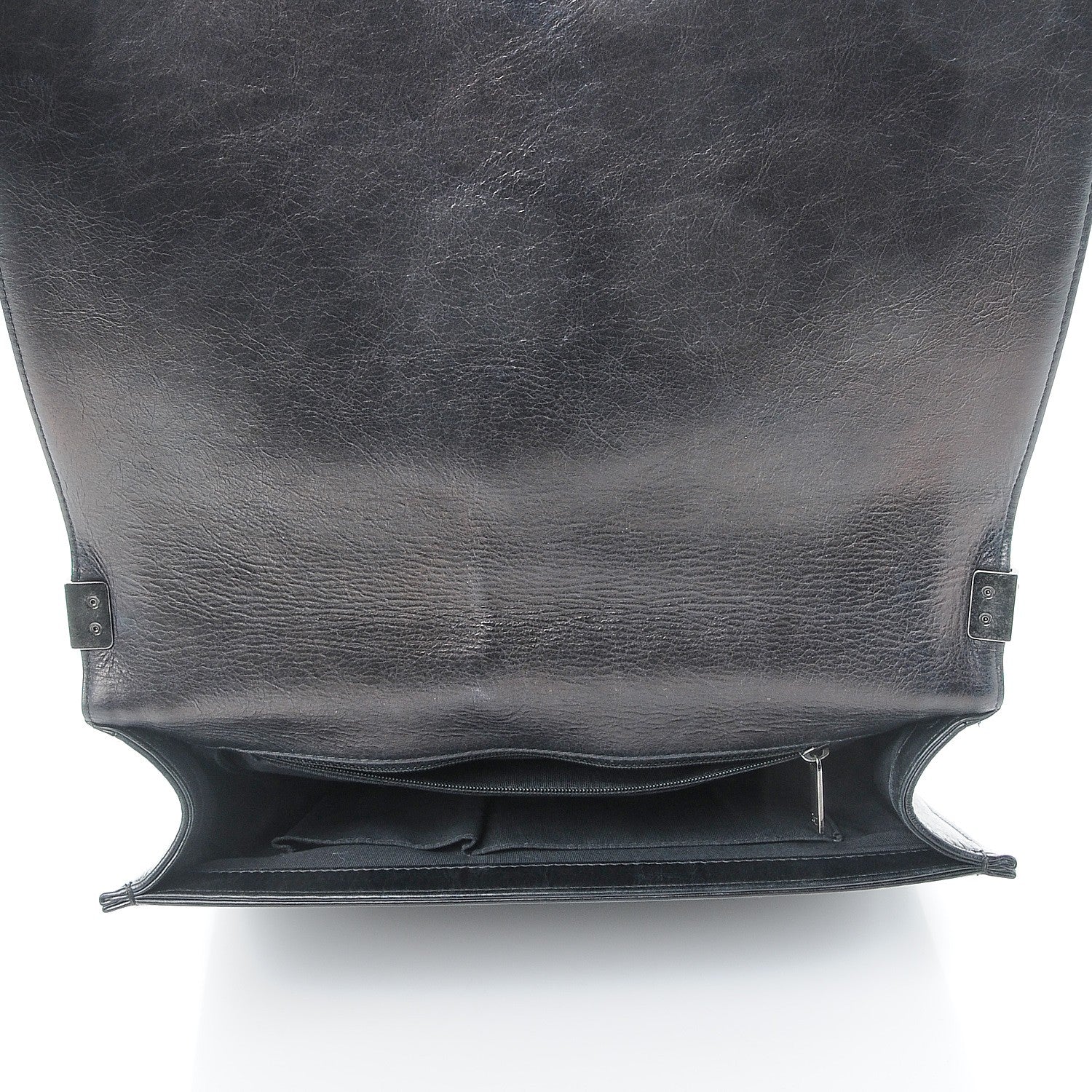 Chanel Calfskin Embossed Stitch Large Boy Flap Black 6 of 10