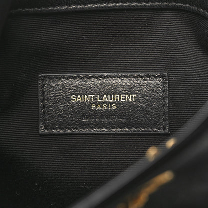 Saint Laurent Lambskin Matelasse Monogram Joe Nano Bucket Bag Black 6 of 11