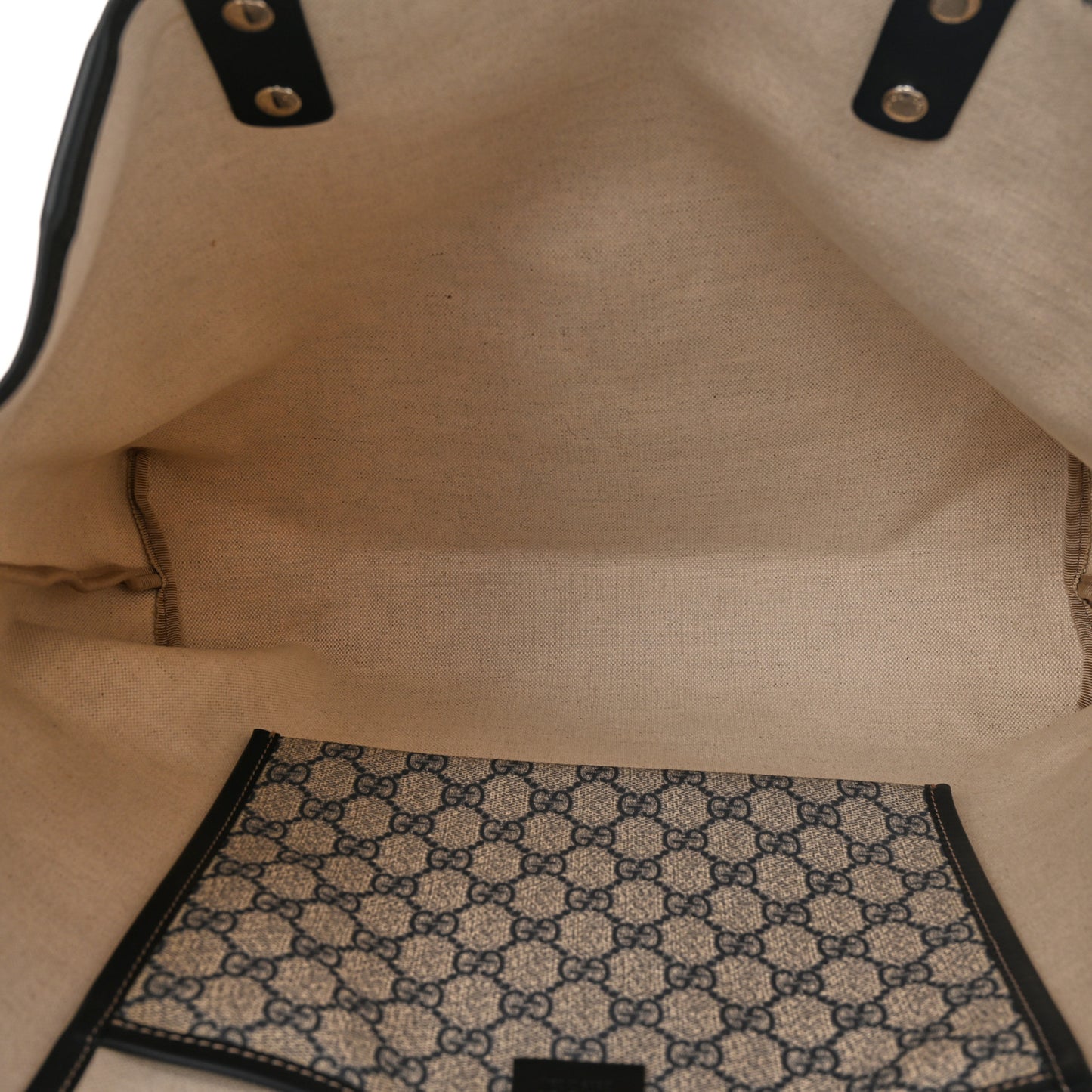 GG Plus Monogram Medium Signature Web Loop Tote Navy