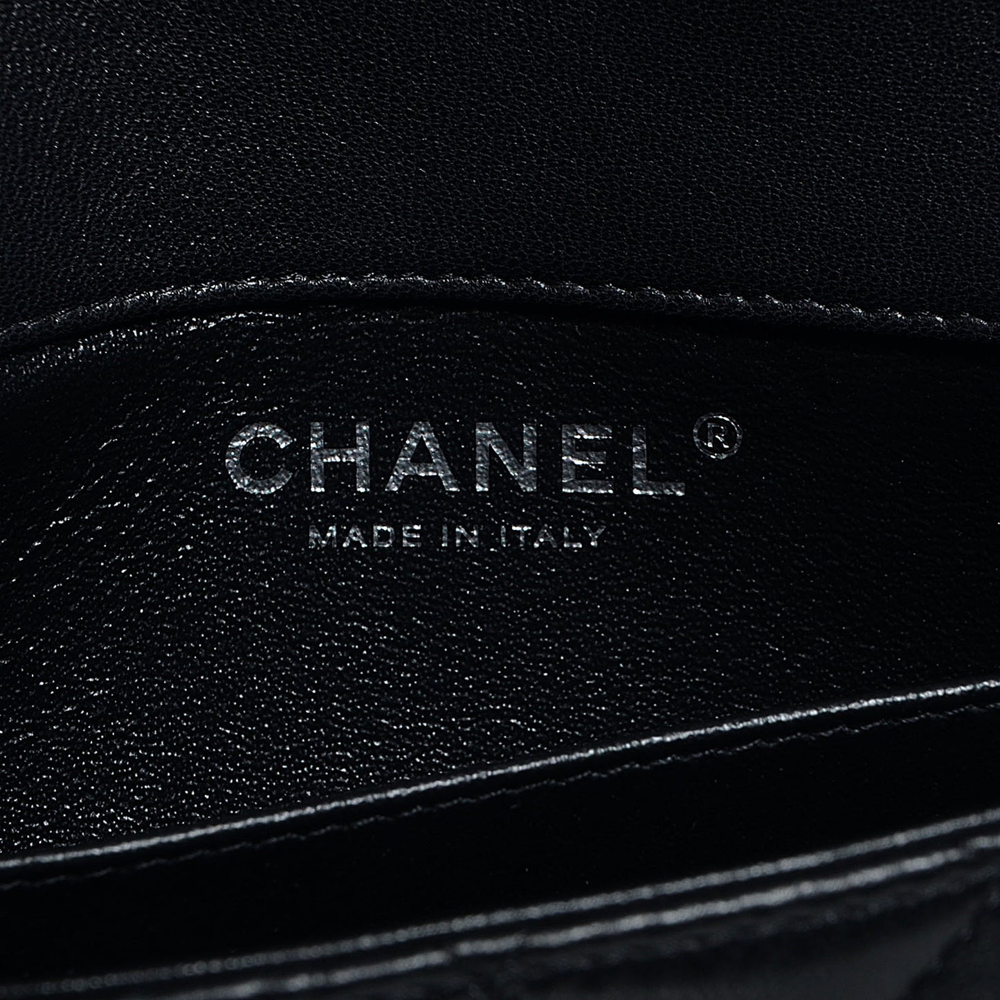 Lambskin Quilted Extra Mini Flap Black