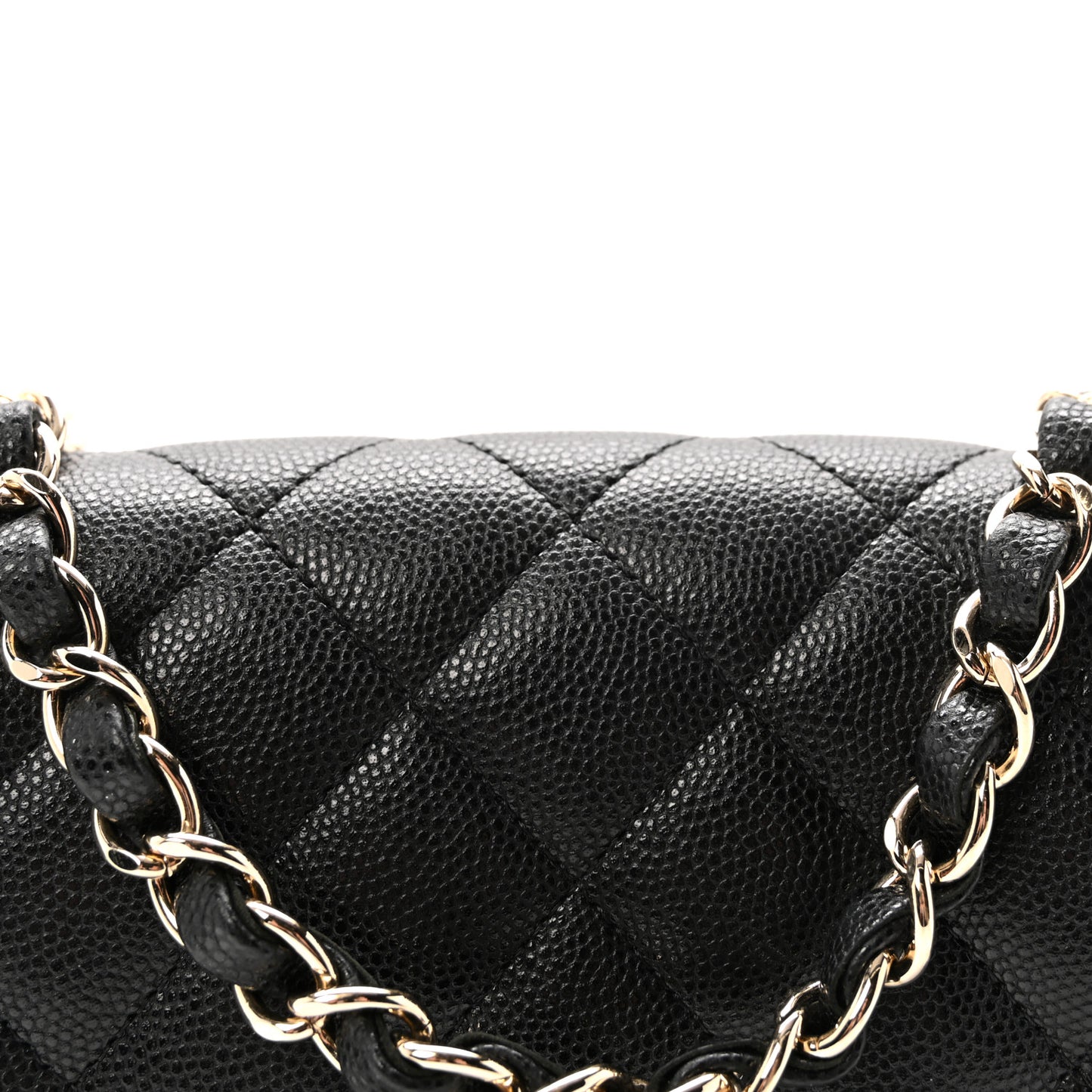 Caviar Quilted Mini Rectangular Flap Black