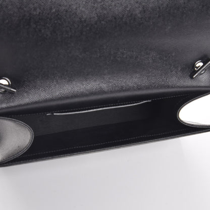Saint Laurent Grain De Poudre Medium Classic Monogram Kate Double Handle Satchel Black 6 of 9