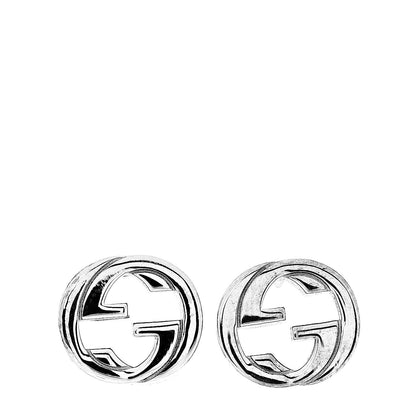 Gucci Sterling Silver Interlocking GG Stud Earrings 1 of 4