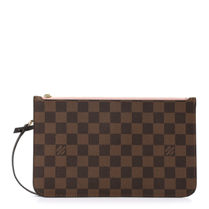 Louis Vuitton Damier Ebene Neverfull MM GM Pochette Rose Ballerine 1 of 6