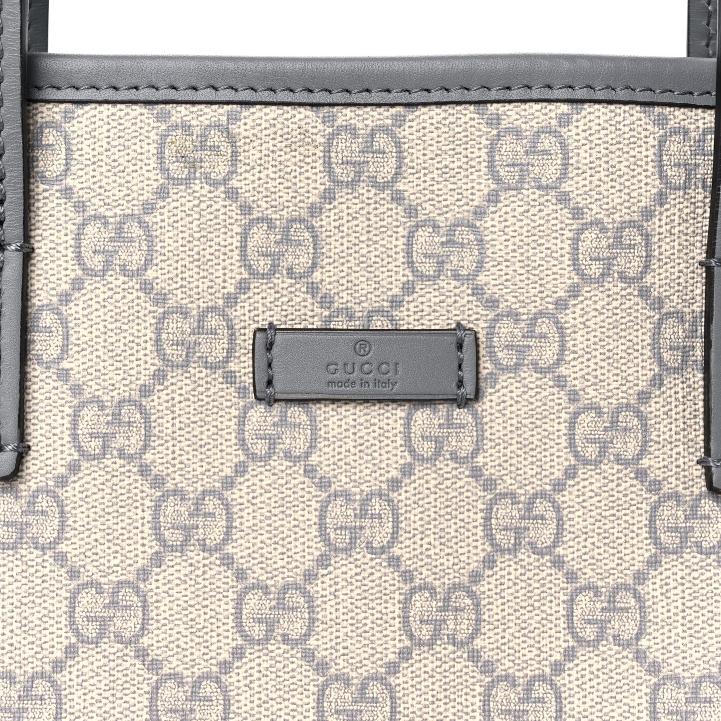 GG Supreme Monogram Small Zippered Tote Ecru Grigio