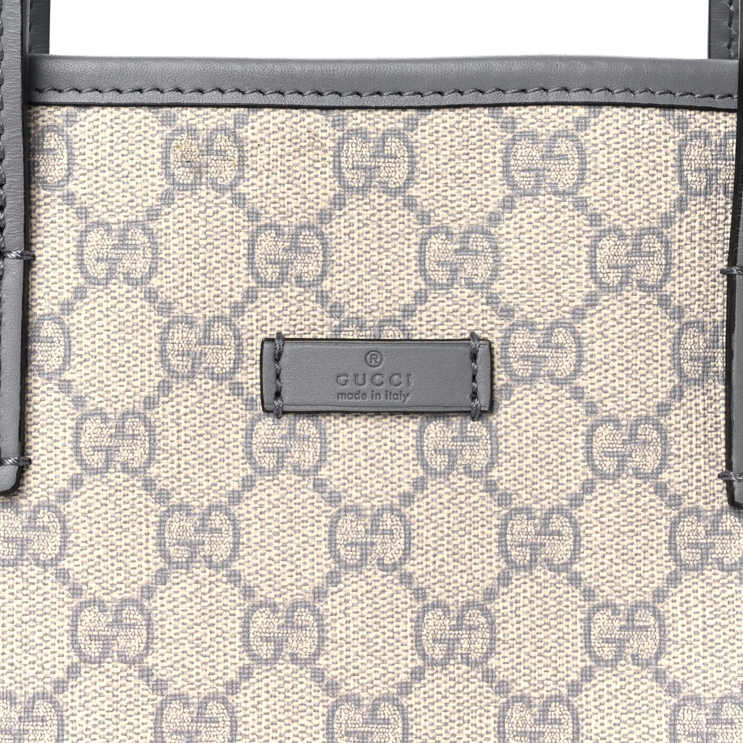 Gucci GG Supreme Monogram Small Zippered Tote Ecru Grigio 10 of 10