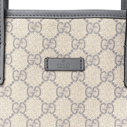 Gucci GG Supreme Monogram Small Zippered Tote Ecru Grigio 10 of 10
