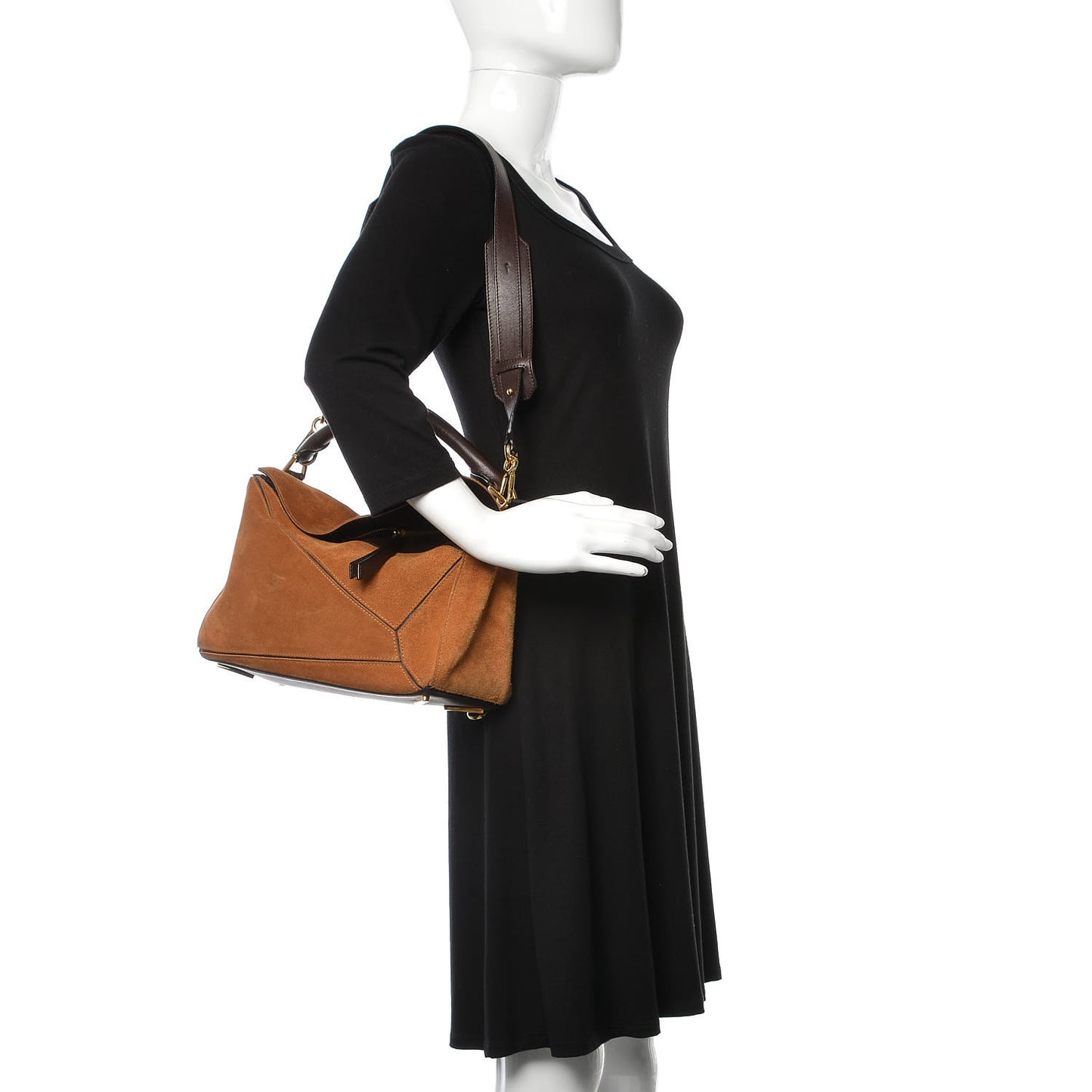 Suede Puzzle Bag Caramel
