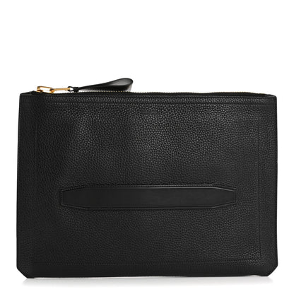Tom Ford Calfskin Portfolio Clutch With Handle Black 1 of 9