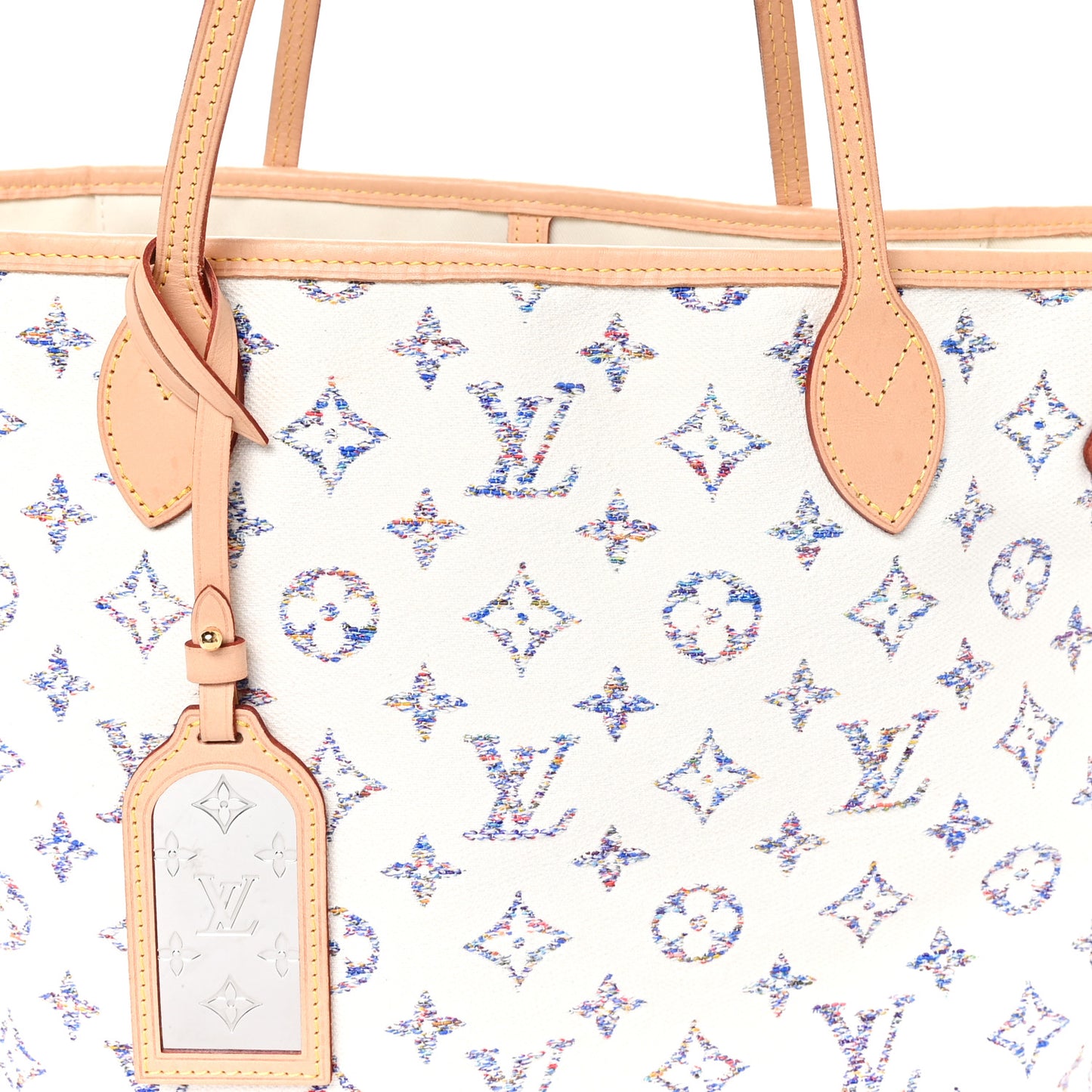 Monogram Jacquard Neverfull MM Multicolor Beige