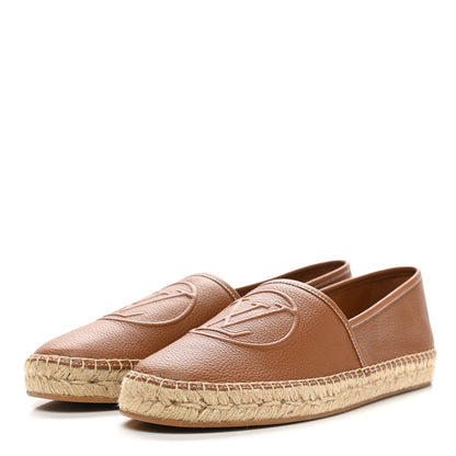 Louis Vuitton Monogram Leather Starboard Espadrille Flats 39.5 Brown 3 of 10