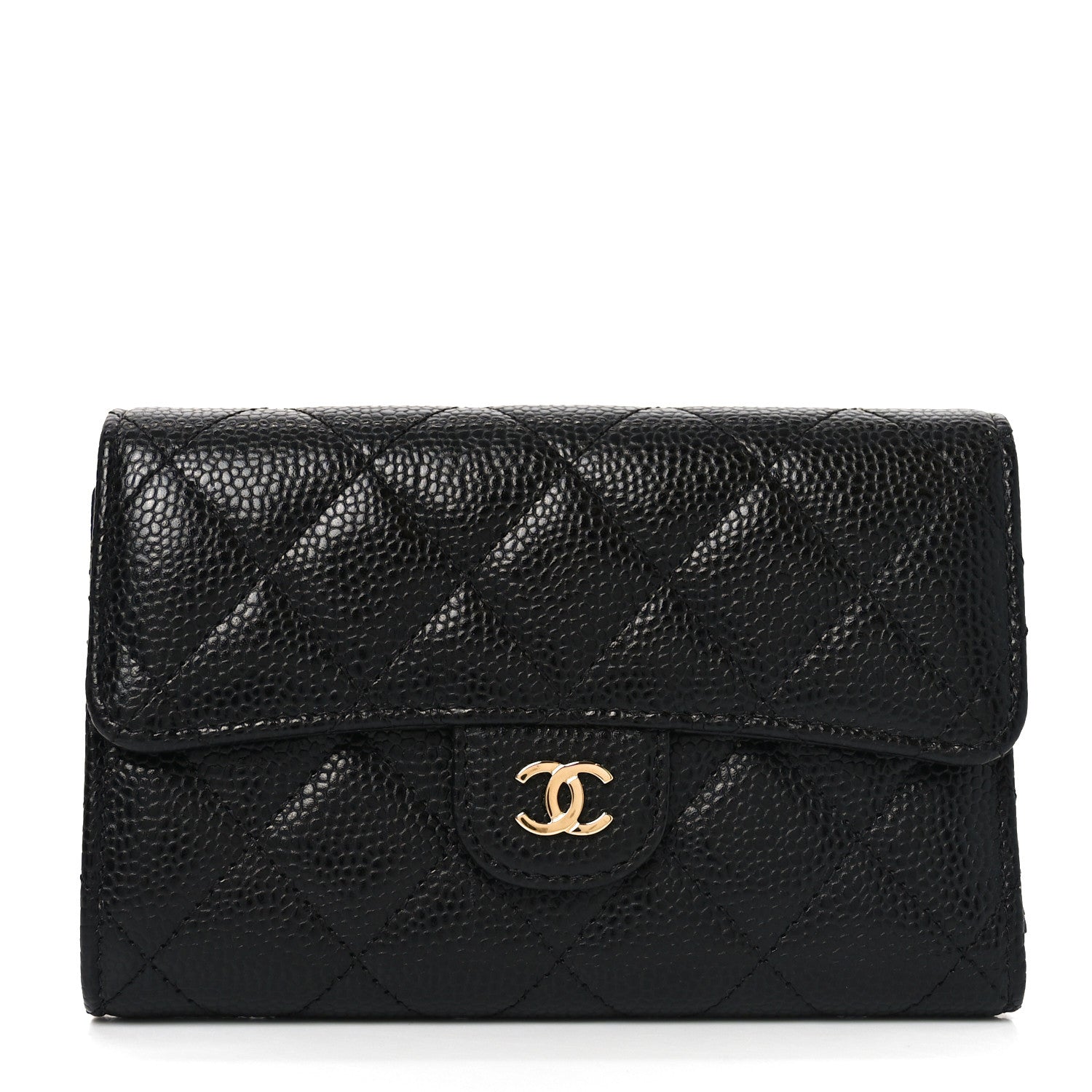 Chanel Caviar Quilted Medium Flap Wallet Black 1 of 8