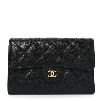 Chanel Caviar Quilted Medium Flap Wallet Black 1 of 8