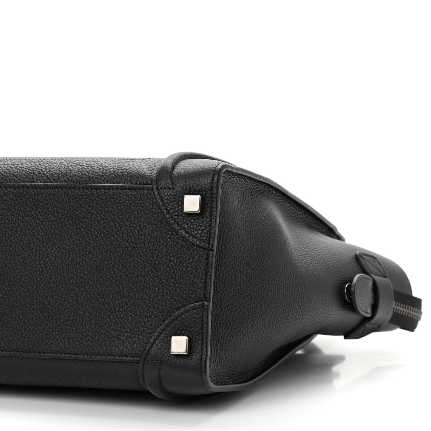 Drummed Calfskin Micro Luggage Black