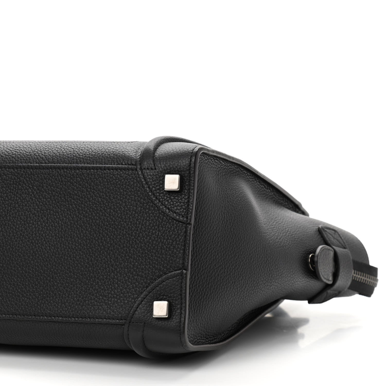 Celine Drummed Calfskin Micro Luggage Black 9 of 9