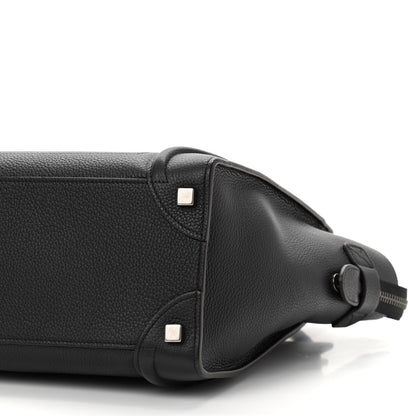Celine Drummed Calfskin Micro Luggage Black 9 of 9