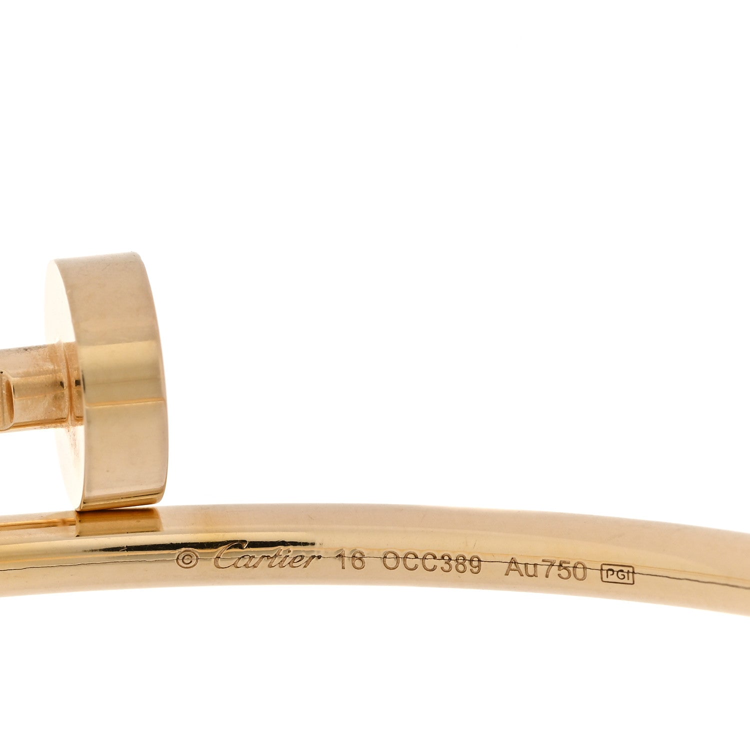 Cartier 18K Yellow Gold Small Juste Un Clou Bracelet 16 3 of 3
