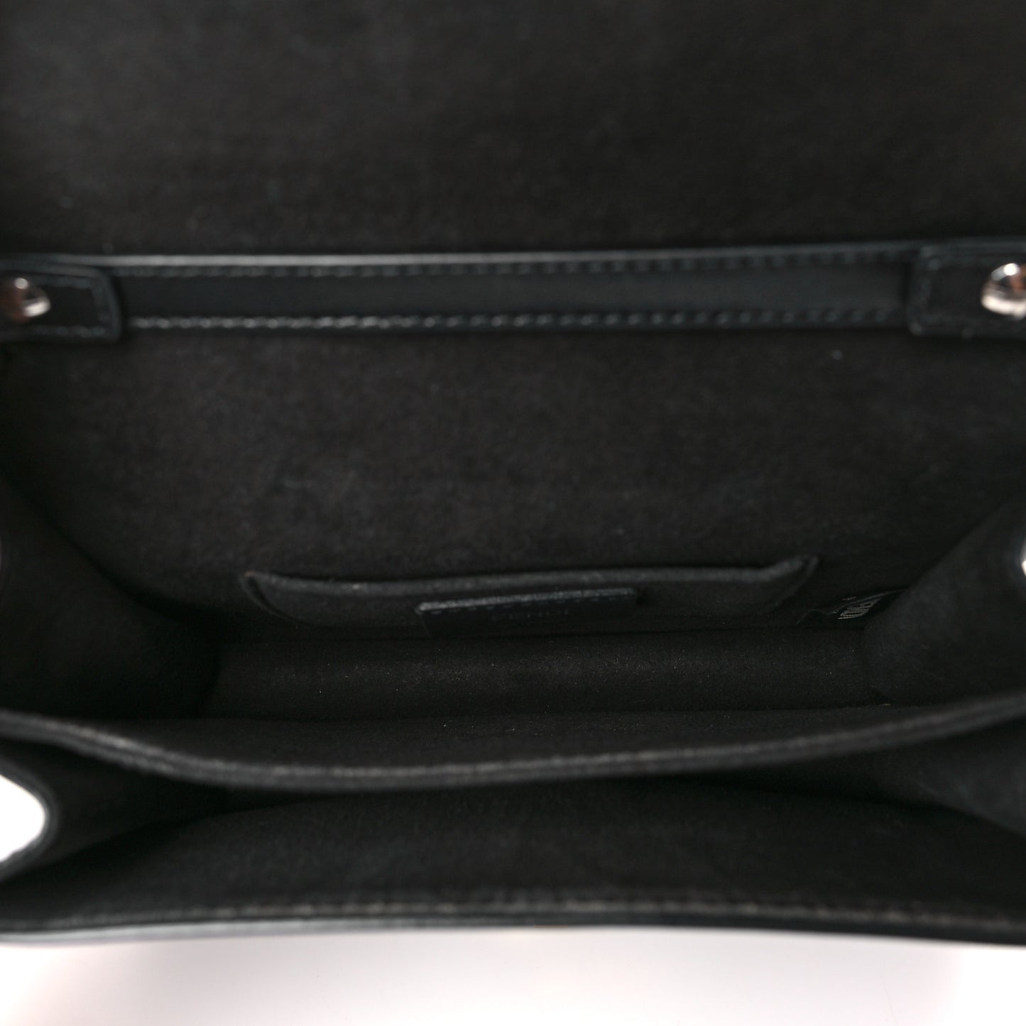 Vitello Liberty Lucido Metal Monster Eyes Studded Small Kan I Shoulder Bag Black
