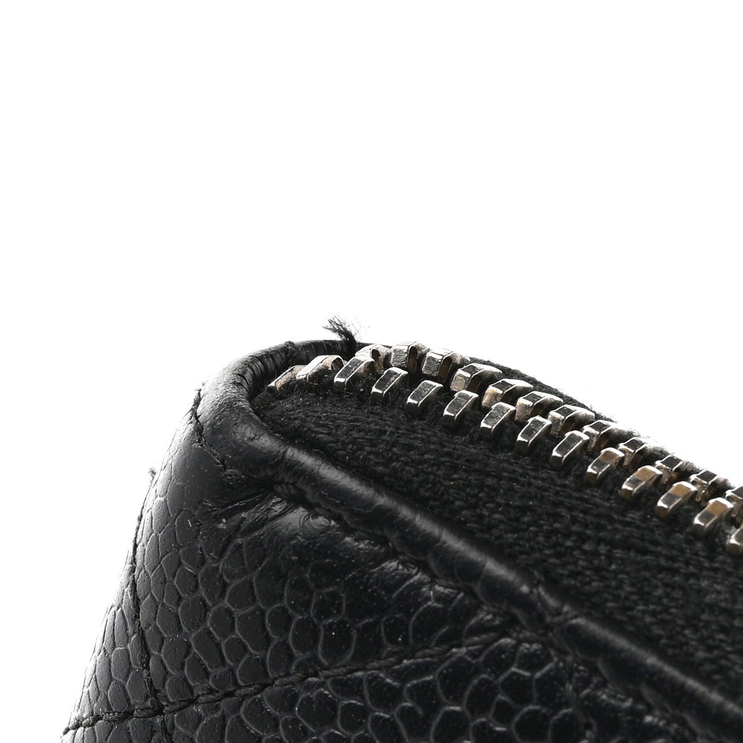 Chanel Caviar Quilted Large Gusset Zip Around Wallet Black 9 of 9