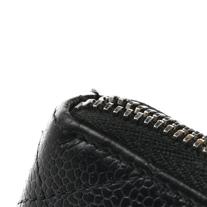 Chanel Caviar Quilted Large Gusset Zip Around Wallet Black 9 of 9