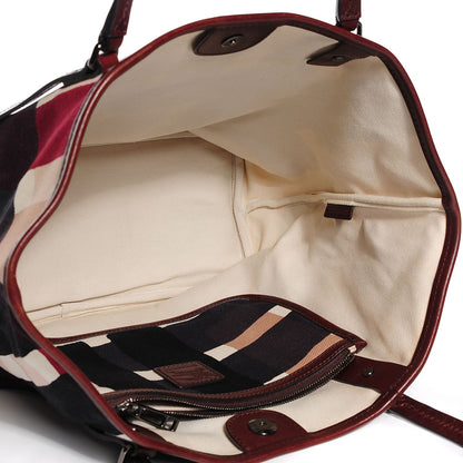 Burberry Canvas Mega Check Medium Tote 7 of 8