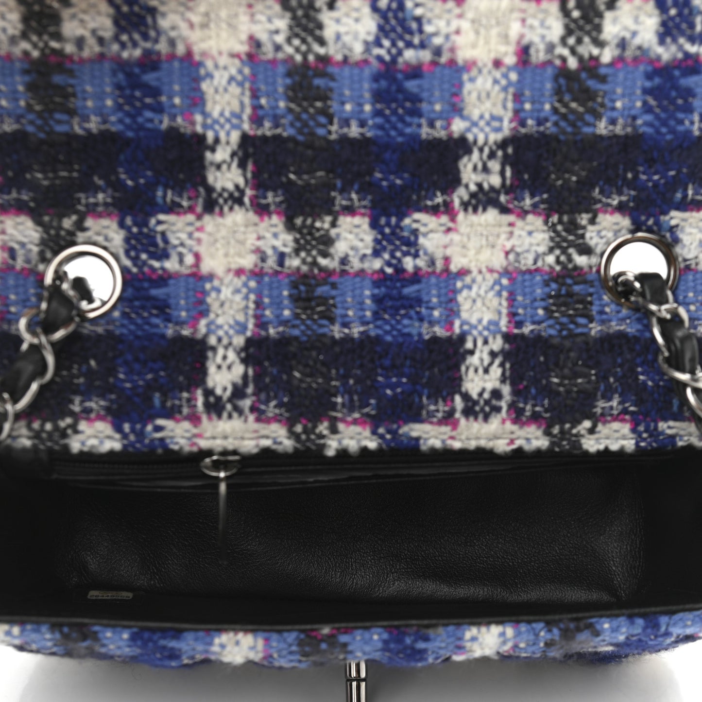 Tweed Quilted Mini Rectangular Flap Blue Multicolor