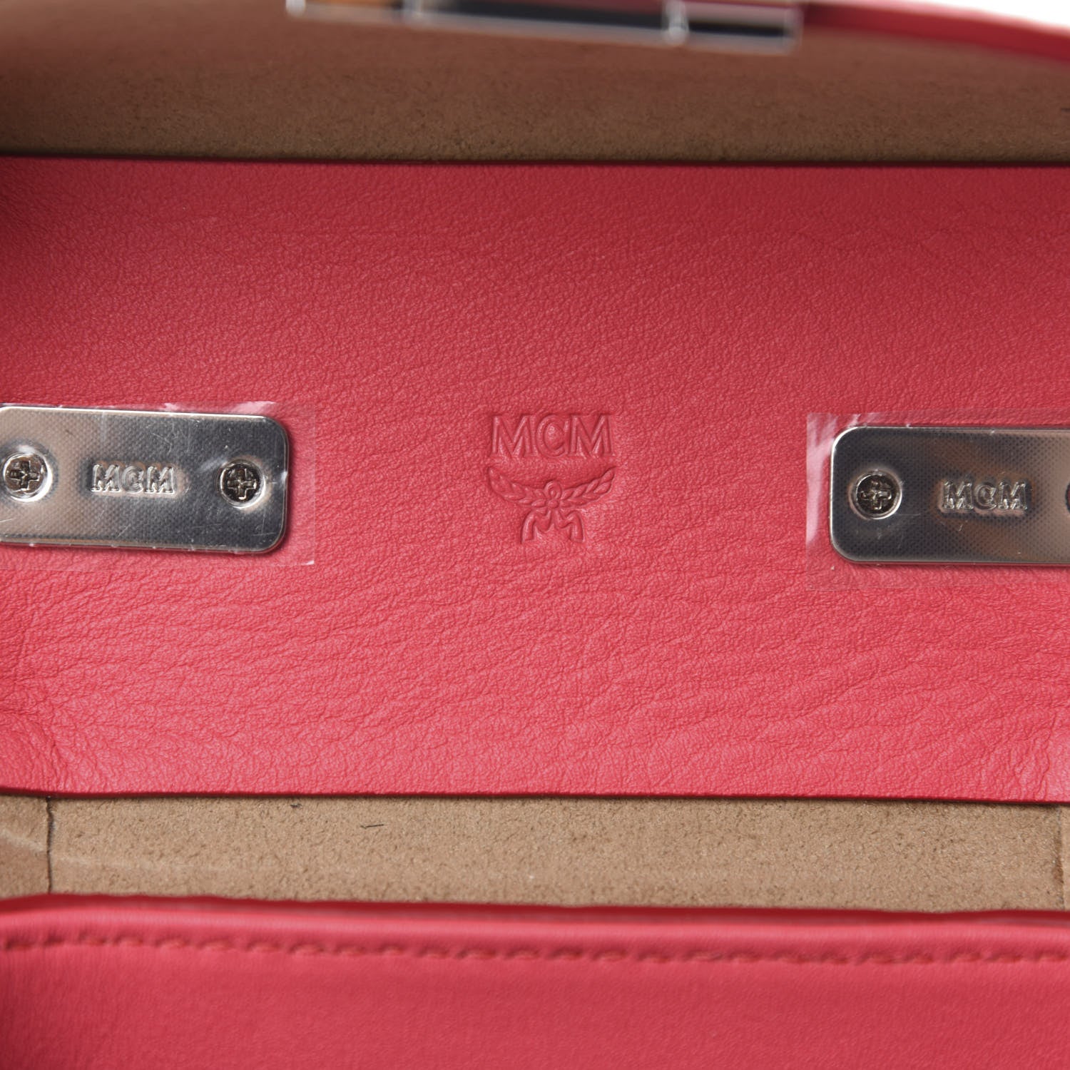 MCM Calfskin Ottomar Monogram Mini Soft Berlin Crossbody Teaberry 8 of 10