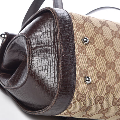 Gucci Monogram Bamboo Bullet Bag Dark Brown 8 of 19