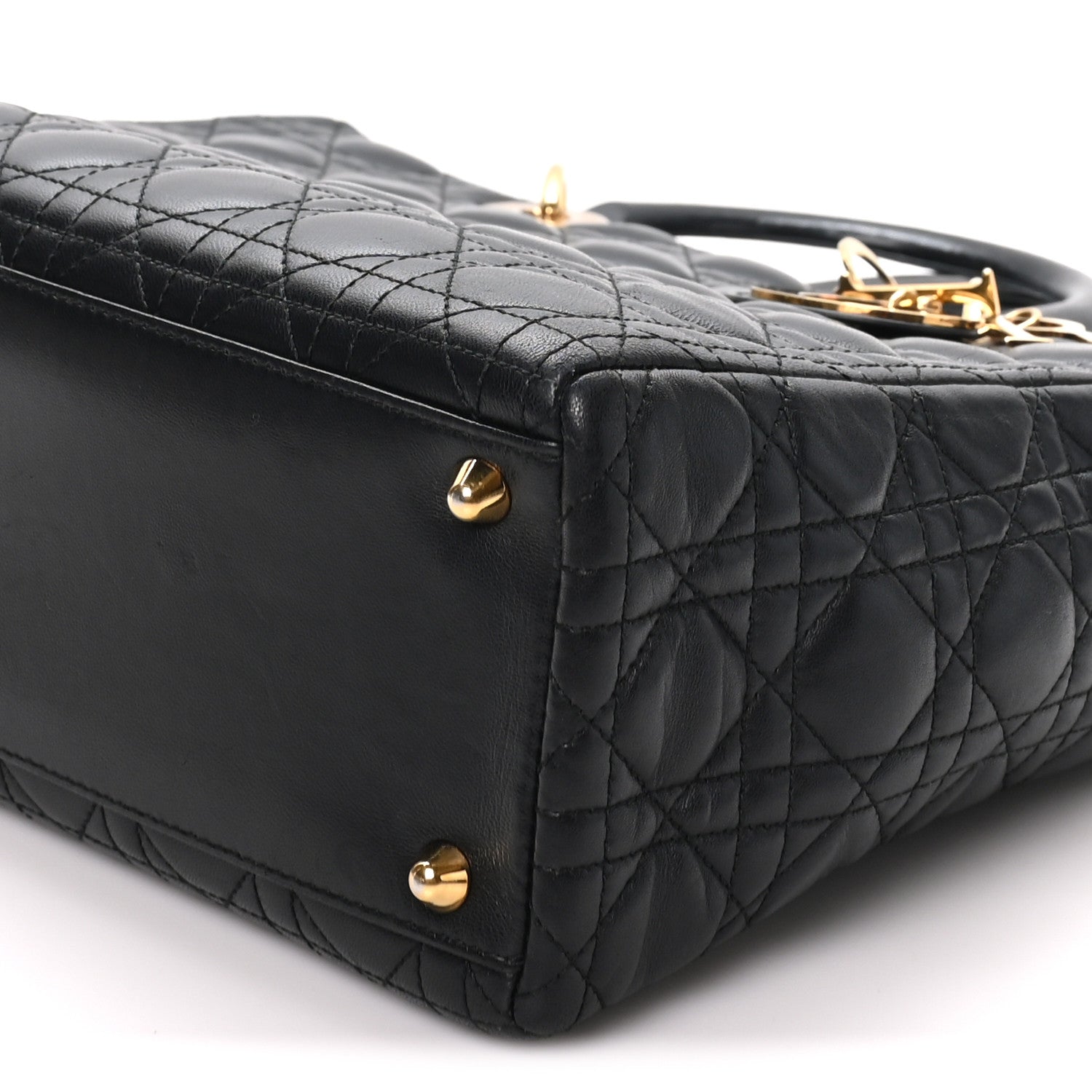 Christian Dior Lambskin Cannage Large Lady Dior Black 10 of 10