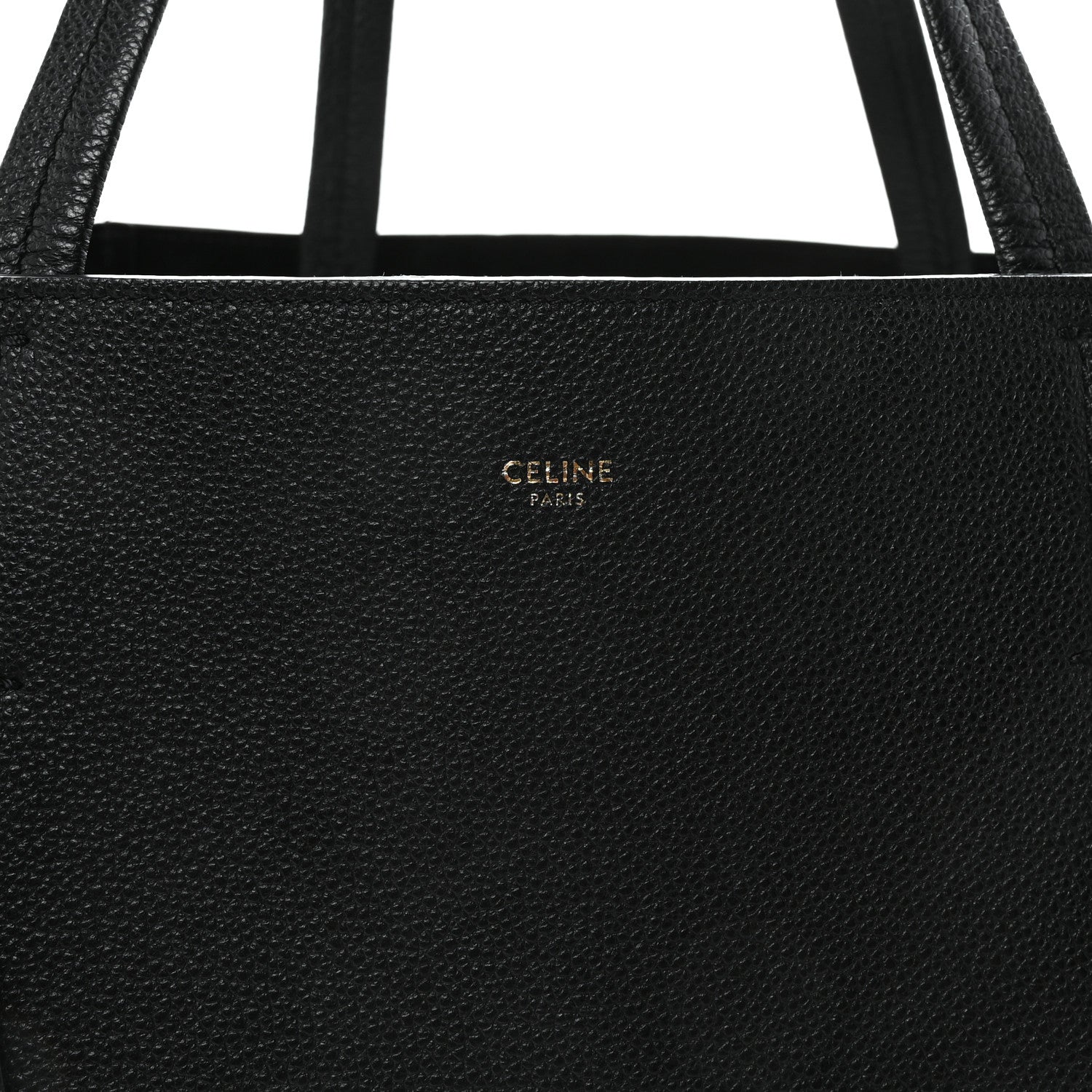 Celine Soft Grained Calfskin Small Belt Cabas Phantom Black 8 of 10
