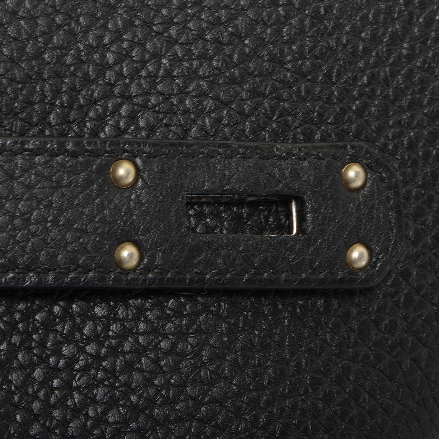 Hermes Taurillon Clemence Shoulder Kelly 40 Black 25 of 26
