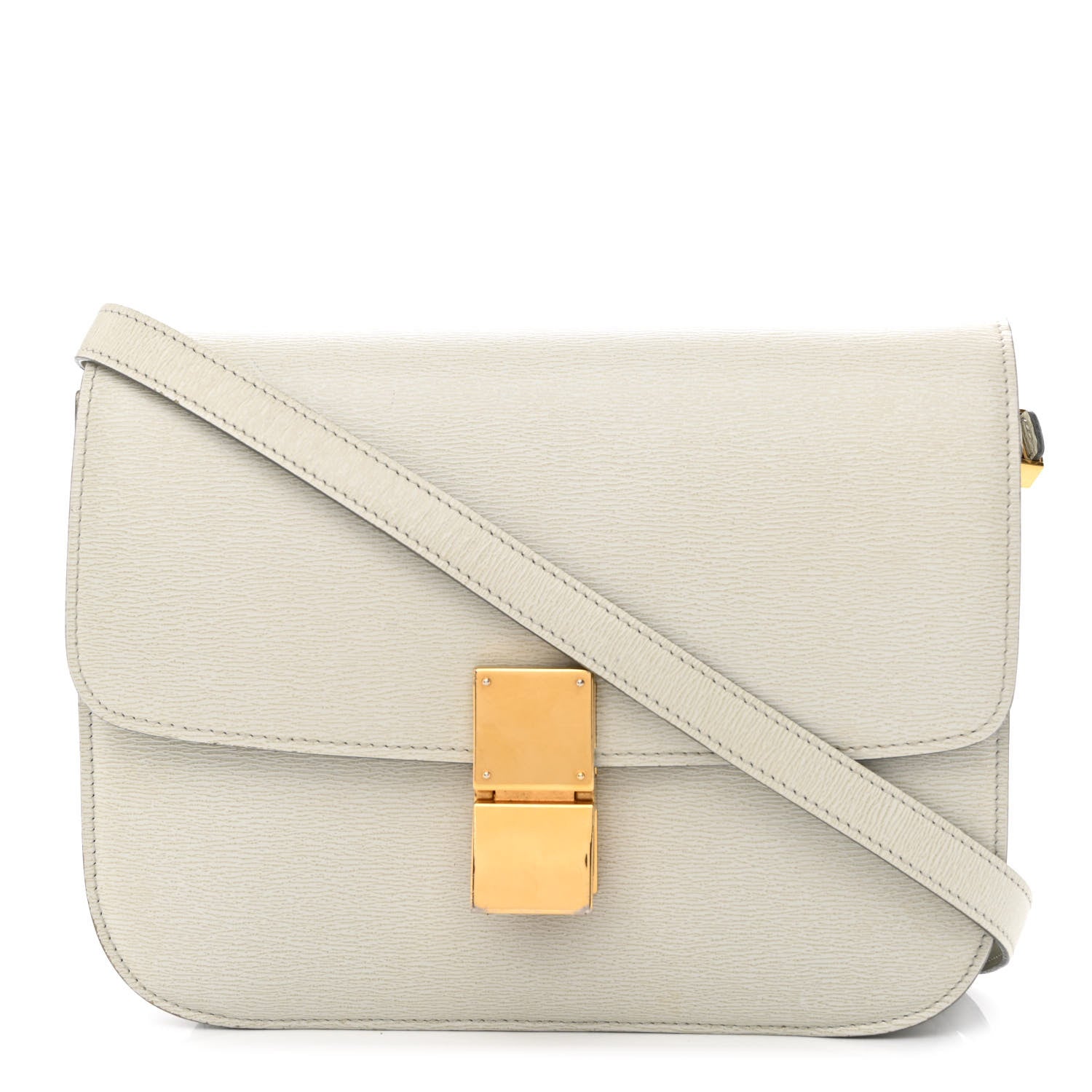 Celine Liege Calfskin Medium Classic Box Flap Bag Pale Grey 1 of 12