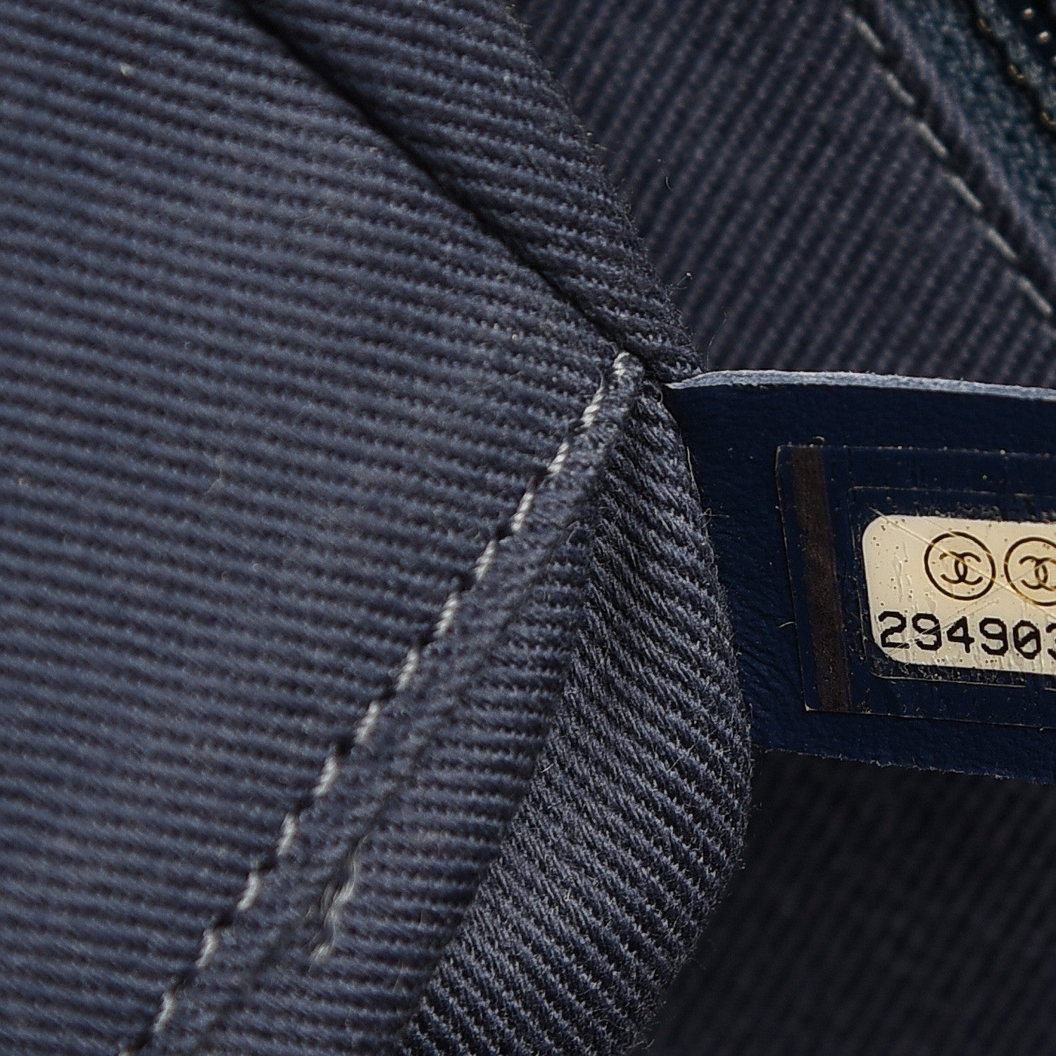 Chanel Mixed Fibers Striped Small Deauville Tote Navy Blue 9 of 10