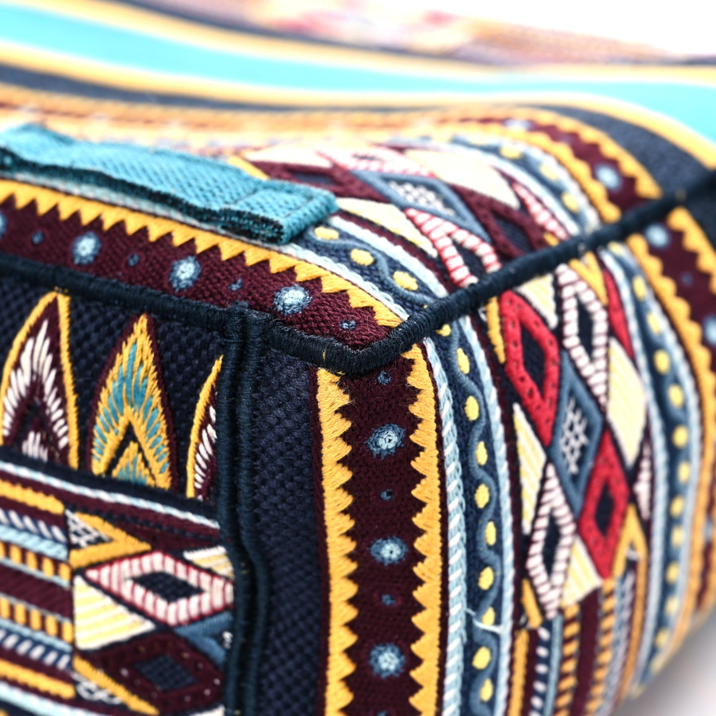 Canvas Embroidered Diorcamp Messenger Vert Multicolor