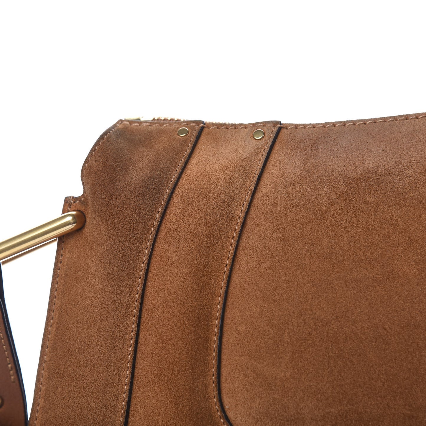 Suede Small Hayley Hobo Caramel