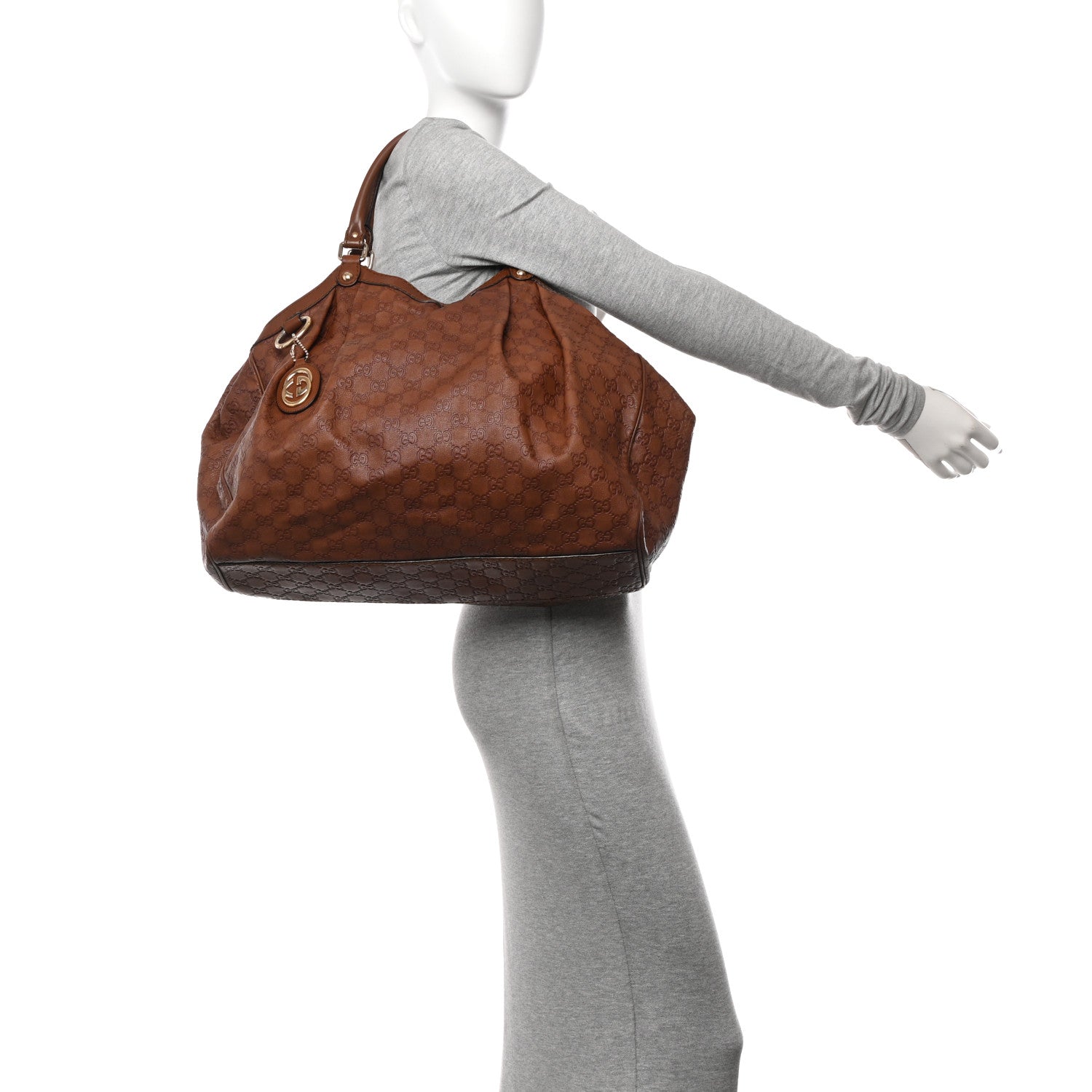 Gucci Guccissima Signature Large Sukey Tote Brown 2 of 15