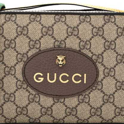 Gucci GG Supreme Monogram Web Neo Vintage Shoulder Bag Beige New Acero Crop 8 of 10