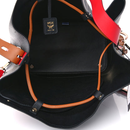 MCM Goatskin Medium Milano Drawstring Bag Black 6 of 10