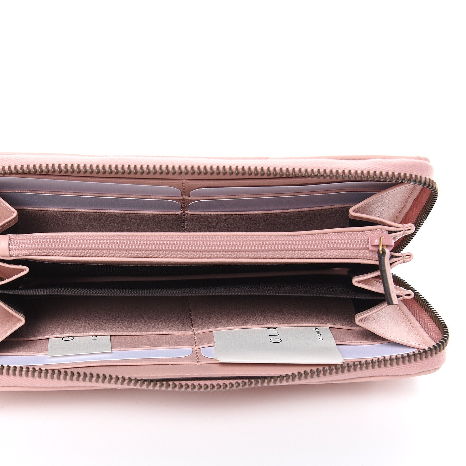 Gucci Calfskin Matelasse GG Marmont Zip Around Wallet Perfect Pink 5 of 6