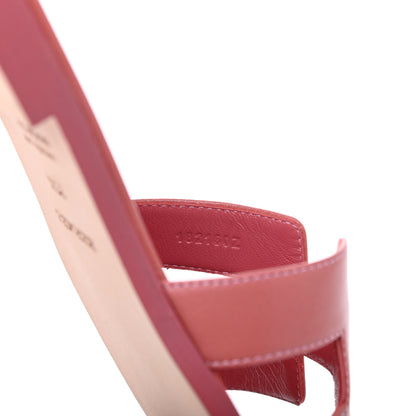 Hermes Goatskin Oran Sandals 35.5 Rouge Blush 8 of 10