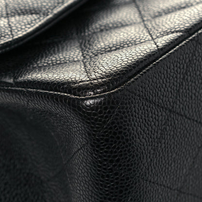 Chanel Caviar Quilted Jumbo Double Flap Black 10 of 17