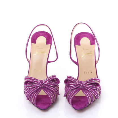 Christian Louboutin Rete Strass Araborda 100 Pumps 38.5 Richelieu 4 of 8
