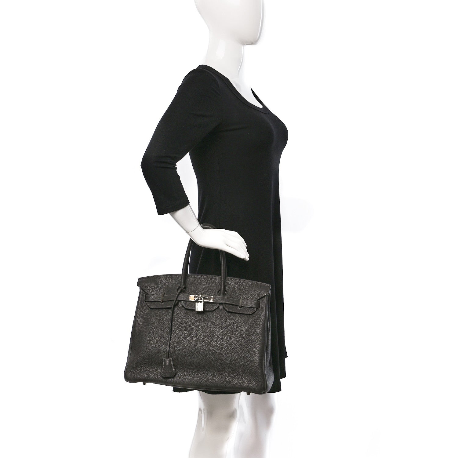Hermes Taurillon Clemence BIRKIN 35 Graphite 2 of 15