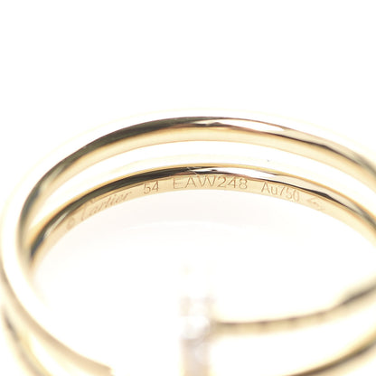 Cartier 18K Yellow Gold Diamond Double Juste Un Clou Ring 54 6.75 5 of 7