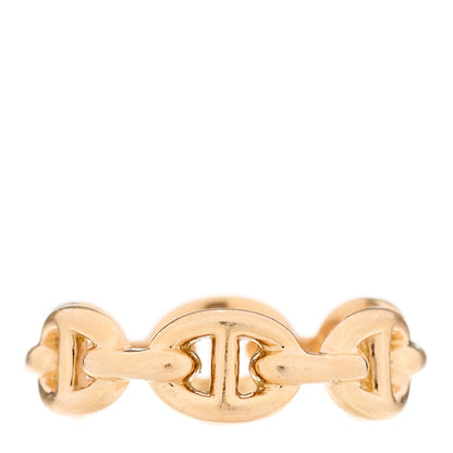 Hermes 18K Rose Gold PM Chaine D'Ancre Enchainee Ring 52 6 1 of 6