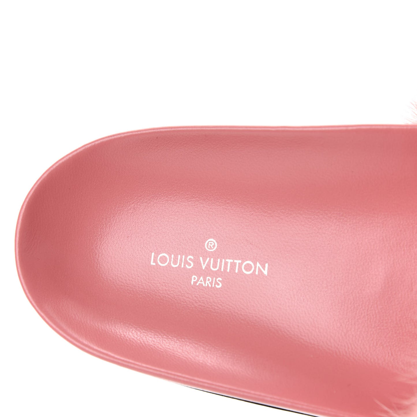 Mink Fur Bom Dia Flat Mules 37.5 Pink