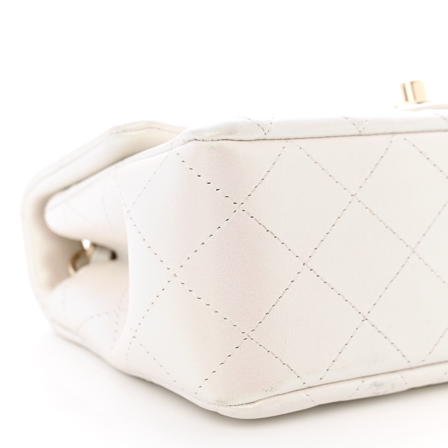 Chanel Iridescent Calfskin Quilted Mini Rectangular Flap White 9 of 11