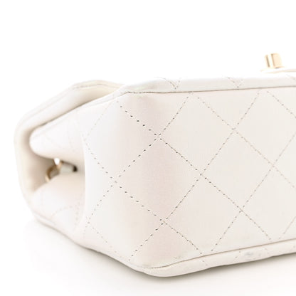 Chanel Iridescent Calfskin Quilted Mini Rectangular Flap White 9 of 11