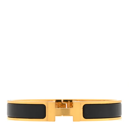 Hermes Matte Enamel Narrow Clic Clac HH Bracelet GM Black 1 of 5